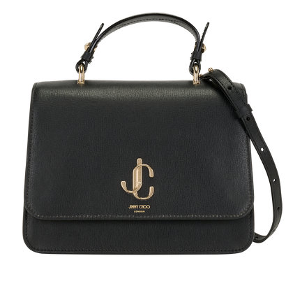 JC Top Handle, &pound;350, Handbags, Black, Leather, Front view